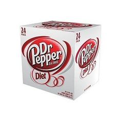 a box of dr pepper diet soda