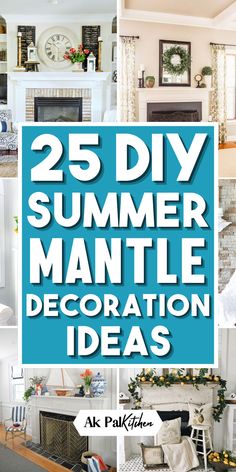 Elevate your living space for the season with Summer mantle decor ideas that embrace the spirit of the season. Infuse your home with the vibrant and fresh vibes of summer using DIY summer decorations. Capture the rustic charm with inviting farmhouse summer decor. From coastal mantle decor and farmhouse summer mantle decor to modern farmhouse summer decor. Decorate your summer mantle with a stunning summer wreath, summer signs, and a summer garland that reflects the beauty of the season. Mantle Decoration Ideas, Coastal Mantle, Coastal Mantle Decor, Summer Garland, Farmhouse Summer Decor, Summer Mantle, Summer Mantle Decor, Diy Summer, Mantle Decor