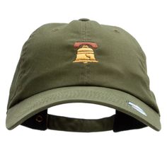 Liberty Bell Embroidered Washed Cap Liberty Bell, Ball Cap, Style Design, Army Green, Fashion Games, Cotton Twill, Low Profile, Outdoor Activities, Hand Wash