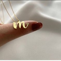 Initials Necklace, Custom Initial Necklace, Initial Gifts, Box Package, Handmade Gifts For Her, Gold Jewellery Design Necklaces