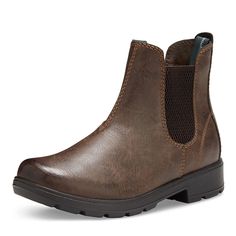 PRICES MAY VARY. Synthetic upper Memory foam insole Polyurethane outsole Heel Height: 1 1/2" Closure Type: Pull-On Eastland Boots, Chelsea Brown, Eastland Shoes, Shoe Repair Shop, Brown Chelsea Boots, Bootie Sandals, Shoes Booties, Casual Boots