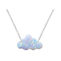 a white opal cloud necklace on a chain