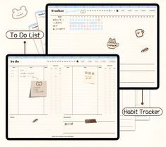 three computer screens displaying different things to do list on the same screen, and an image of