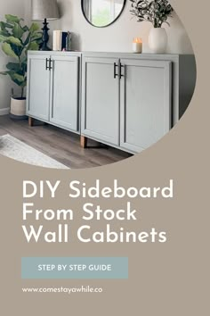 the sideboard from stock wall cabinets is shown