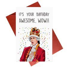 a birthday card with an image of a woman wearing a crown