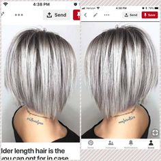 Grey Hair Cover Up, Gorgeous Gray Hair, Silver Hair Color, Bob Haircut For Fine Hair, Short Grey Hair, Blonde Hair Shades, Pinterest Hair