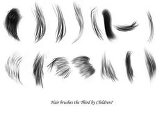 different types of hair brushes are shown in black and white, with the words what breaks the third by children?