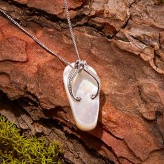 Mother-Of-Pearl & Sterling Silver Flip-Flop Pendant Necklace M2 Minimalist Fashion Chic, Silver Flip Flops, Accessorize Jewellery, Tropical Jewelry, Cabochon Jewelry, Flip Flop, Spring Rings, Shop Necklaces, Sterling Silver Chains