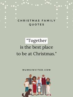 a christmas card with the words, together is the best place to be at christmas