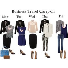 Business Travel Outfits, Look Office, Packing Clothes, Outfits Polyvore, Professional Attire, Business Trip, Work Wardrobe, Professional Outfits, Travel Packing