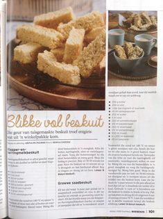 an article in a magazine about baked goods