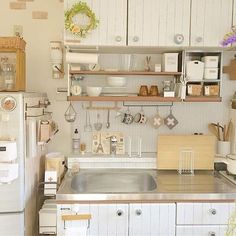 the kitchen is clean and ready to be used as a place for cooking or baking