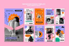 instagram stories template for women's health and beauty