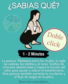 a woman kneeling down with the words doble click in spanish and an image of a woman