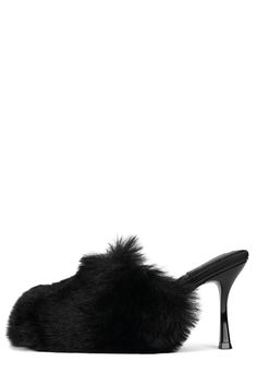 BINX-F YYH Black Combo 6 Faux Fur Heels, Fur Heels, Trendy Shoes Sneakers, Heeled Mule, Funky Shoes, Fur Shoes, Boot Jewelry