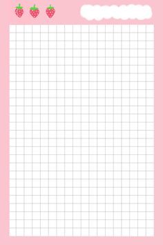 a pink and white printable to do list with strawberries on it