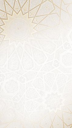 an abstract white and gold background with intricate designs on the edges, like stars or lines