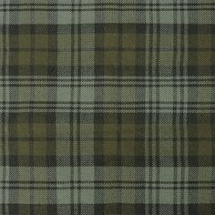 a green and black plaid fabric