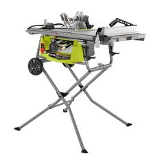 a portable table sawhorse with tools on it