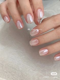 White Chrome Nails, Nail Shades, Bridesmaids Nails, Gel French Manicure, Kutek Disney, Her Nails, French Luxury, Bride Nails, Instagram Nails