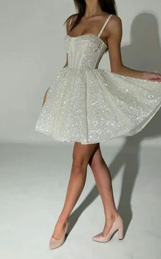 Corset Grad Dress Short, White Dress Short Sparkly, White Glittery Short Dress, Short Formal Dresses White, Short White Glitter Dress, Sparkly White Reception Dress, Sweet 16 Court Dresses White, Sparkly Short White Dress, Short Glitter Wedding Dress