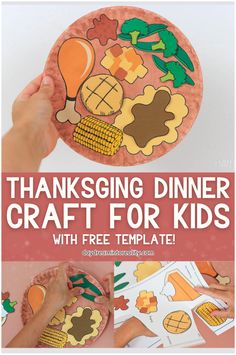 thanksgiving dinner craft for kids with free template