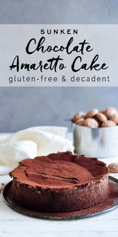 chocolate amaretto cake with gluten - free and decadent