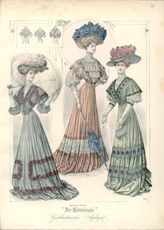 Fashion Illustration Vintage, Edwardian Era, Edwardian Fashion