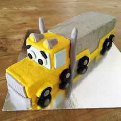 a cake made to look like a construction truck