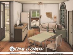 The Sims Resource - Patreon release - Cheap & Chipped - part 2: bedroom Syboulette Sims 4, Sims 4 Apocalypse Cc, Grunge Decor, Sims Furniture, Bed Base Frame, Cheap Mattress, Sims Builds, Cheap Bedding, Play Sims