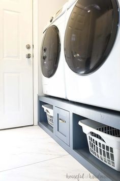 a washer and dryer sitting next to each other