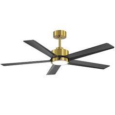 Transform your living space with this sophisticated 52 in. gold ceiling fan. Crafted with a powerful DC motor, this fan delivers exceptional performance while ensuring whisper-quiet operation, creating a serene atmosphere in any room. Illuminate your surroundings in style with the integrated 18-Watt LED light, casting a warm and inviting glow to enhance any ambiance. The acrylic lampshade adds a touch of sophistication while evenly dispersing light for a seamless aesthetic. Take control of your Ceiling Fan Living Room, Gold Ceiling Fan With Light, Mid Century Modern Ceiling Fan, Mid Century Modern Ceiling, Seamless Aesthetic, Gold Ceiling Fan, Living Room Ceiling Fan, Gold Ceiling, Fan With Light