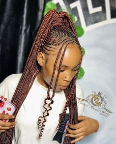 Cornrows With Box Braids, Hair Styles Braids, Styles Braids, African Hair Braiding Styles, Braided Cornrow Hairstyles