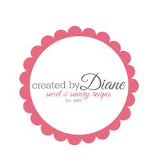 the logo for created by diane sweet & savory recipes, which is featured in