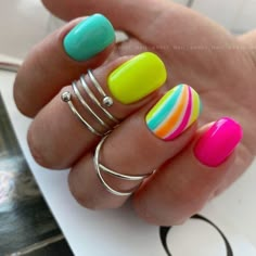 Bright Summer Nails: 50+ Stunning Designs For Your Inspiration Summer Acrylic, Bright Summer Nails, Bright Nails, Nails 2023