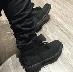 Black Tims Outfits Men, Black Timberlands Men Outfit, Men Timberland Outfits, Timberland Black Boots Outfit, Black Timbs Outfit Men, Timberland Outfits Hombres