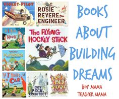 there are many books about hockey sticks and building dreams in this book list for kids