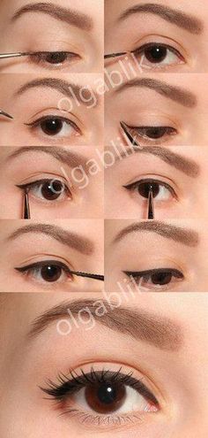 Teknik Makeup, Eyeliner Ideas, How To Do Eyeliner, Eyeliner Designs, Eyeliner Hacks, Video Makeup