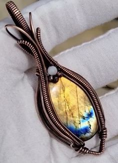 Copper Wire Art, Wire Jewelry Rings, Wire Wrapped Stone Jewelry, Crystal Bead Jewelry, Wire Jewellery, Steam Punk Jewelry