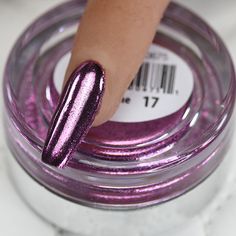 Nail ArtFor Professional Use Only Chrime Nails, Bio Gel Nails, Nail Art Chrome, Purple Glitter Nails, Pink Chrome Nails, Chrome Nail Art, Chrome Nail Powder, Mirror Nails, Pink Chrome