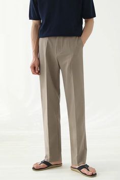 Applicable Season: summer Front Style: Flat Pant Closure Type: zipper fly Gender: MEN Product category: suit pants Suitable Season: summer Type Of Pants For Mens, Straight Fit Pants Men, Pants Design For Men, Straight Pants Men, Trousers Outfit Men, Going Outfit, Beige Pants Men, Khaki Pants Outfit, Mens Summer Pants