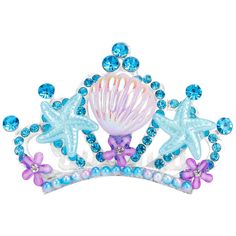 PRICES MAY VARY. Whimsical Mermaid Design - This charming crown is designed in the shape of a comb and adorned with magical mermaid elements including seashells, marine flowers, starfishs, pearls and glittering rhinestones. Dainty Mini Size - Perfectly sized for girls, this dainty crown measures approximately 1.73 inches tall by 2.8 inches wide. It sits elegantly and stably on head without being bulky. Elegant Yet Playful - Although mini in size, this crown is elegantly designed and doesn't look Mermaid Elements, Halloween Mermaid Costume, Mermaid Tiara, Halloween Mermaid, Seashell Mermaid, Whimsical Mermaid, Mermaid Birthday Party Decorations, Magical Mermaid, 6 Birthday