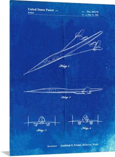 an old blueprint drawing of a jet plane