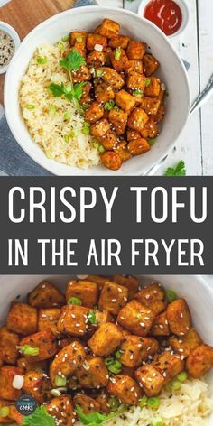 crispy tofu in the air fryer is an easy and tasty dinner