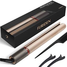 Furiden Professional Hair Straightener. Rounded Wand Design Also Allows For Use As A Curler. Brand New Without Box. Purchased This And Only Used Once No Longer Using Heat On My Hair So I’m Clearing Out My Supplies! Best Straightener, Curl Hair With Straightener, Flat Iron Hair, Professional Hair Straightener, Best Hair Straightener, Hair Appliances, Hair Straightener And Curler, Ceramic Flat Iron, Silky Smooth Hair