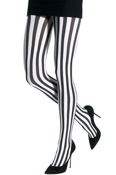 Two Toned Vertical Stripes Tights | Timeless Styles | Women | Emilio Cavallini Lined Tights, Opaque Stockings, Black Mesh Bodysuit, Bollywood Dress, Beautiful Long Dresses, Toulouse Lautrec, Styles Women