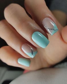 Turquoise Nail Designs, Elegant Touch Nails, Turquoise Nails, Manicure Nail Designs, Fancy Nails Designs, Simple Gel Nails, Work Nails