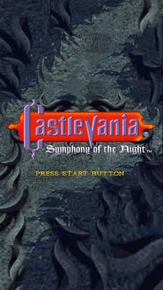 the title for castlevania summon of the night, written by press start button