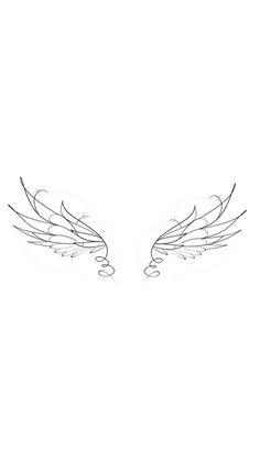 an angel wings tattoo design on a white background