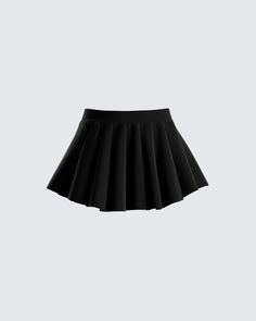 Our black high-waisted, pleated mini skirt is the perfect mix between edgy and sweet 🔥 A flouncy & sleek design, completed with high sides for just enough edge that gives off baddie vibes 😌 Outfit Ideas With Boots, Youtuber Dr, Fuzzy Skirt, White Corset Dress, Dr Marvel, Baddie Vibes, Black Pleated Mini Skirt, Future Of Fashion, Welcome To The Future